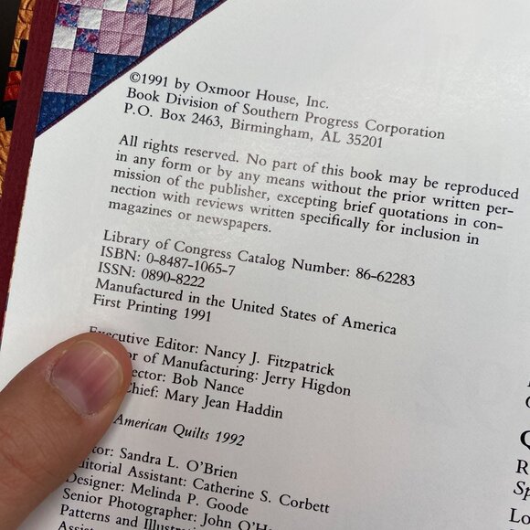 Vintage 1992 Great American Quilts Sandra L O'Brien Hardcover Quilt Book Pattern - Picture 14 of 14